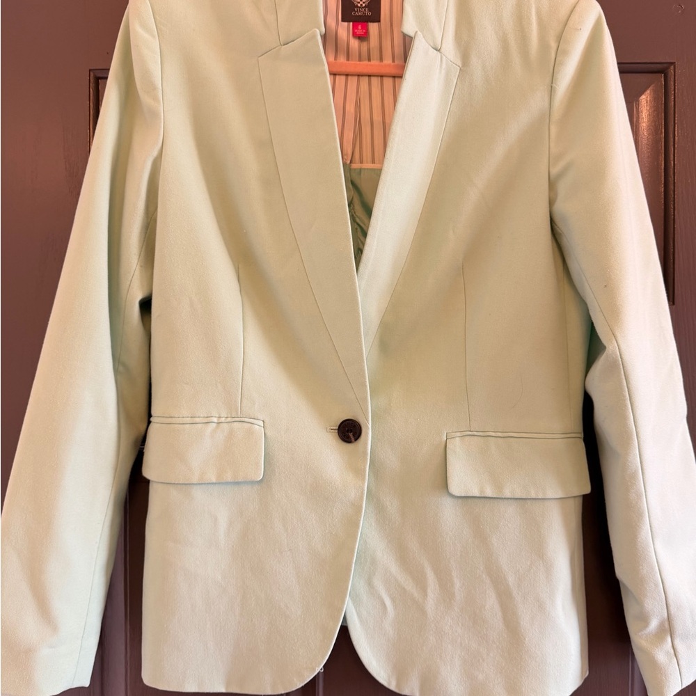 Vince Camuto Pastel Mint Single-Button Blazer